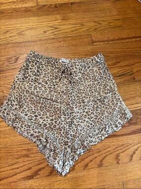 Spell & The Gypsy Leopard Print Shorts in Tan and Black